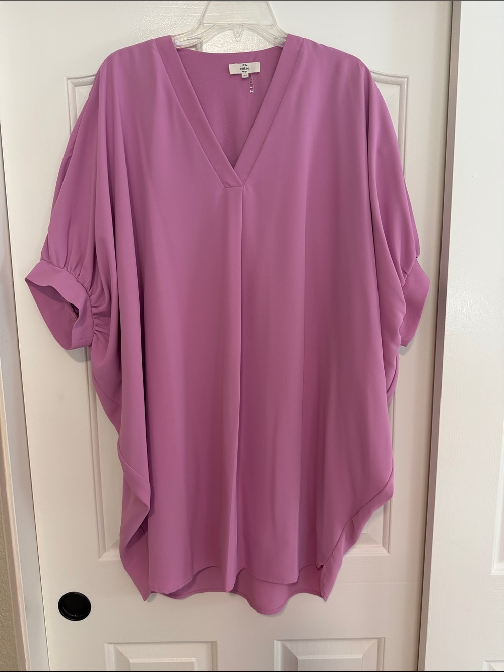 Entry Draped V-Neck Tunic in Dusty Rose M/L